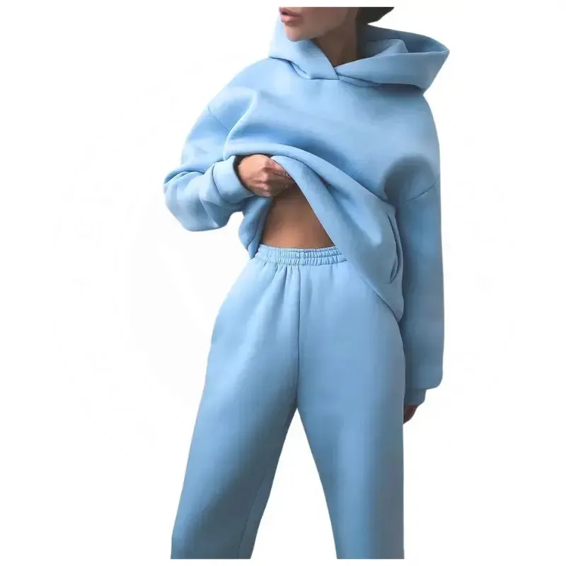 Women Tracksuit Fleece Set | Top Bottom Tracksuits