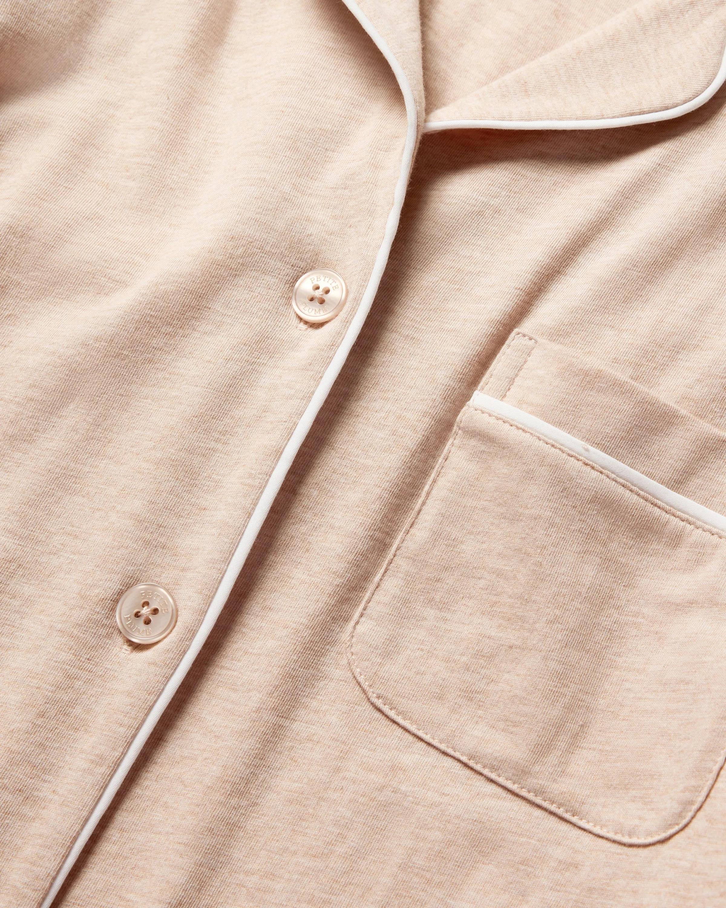Women's Pima Pajama Set in Camel