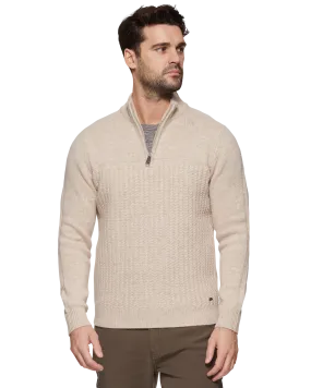 WOODLAND MERINO WOOL 1/4-ZIP SWEATER